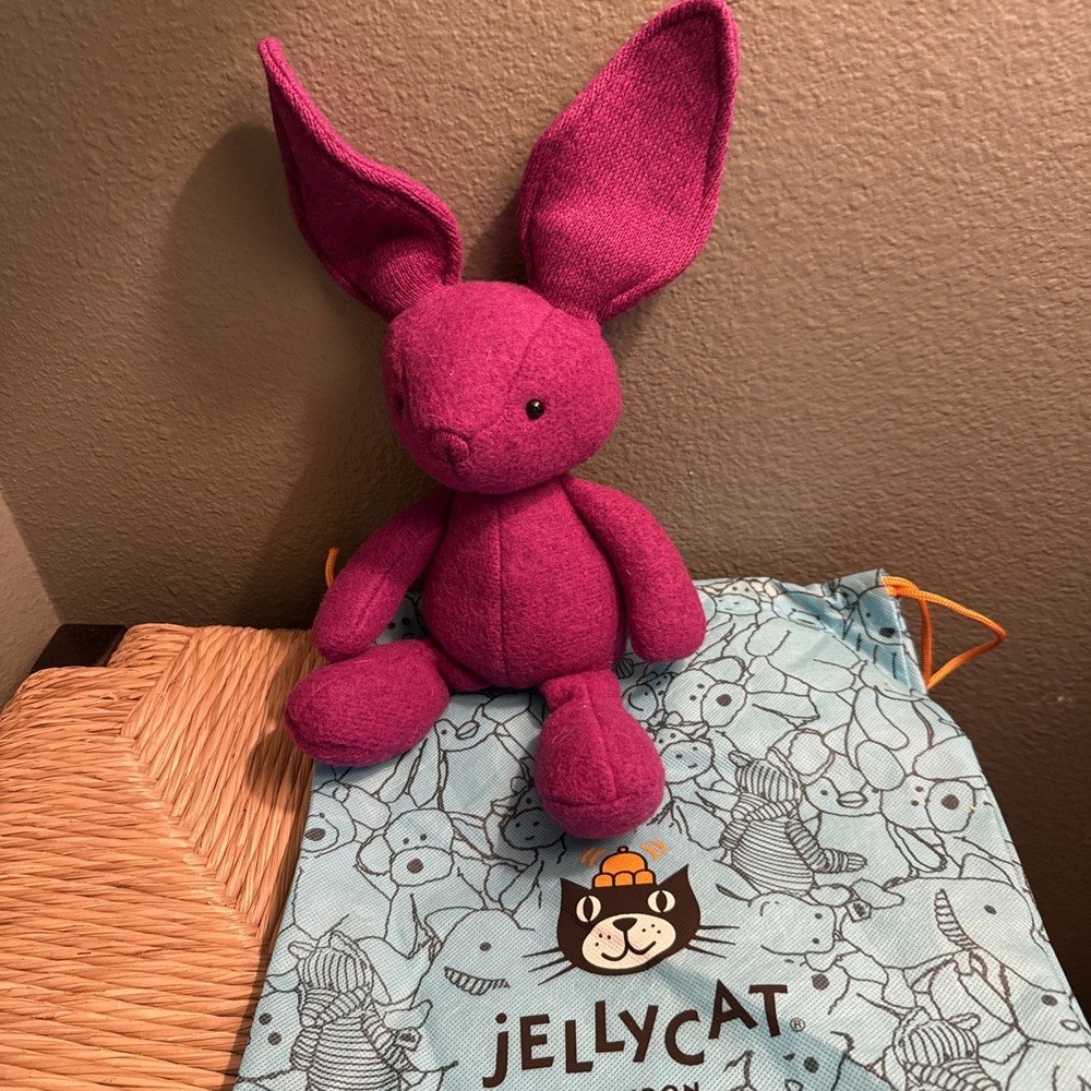 Jellycat Purple Vivi Bunny Plush - Rare & Retired Collection with Jellycat bag - Picture 6 of 13